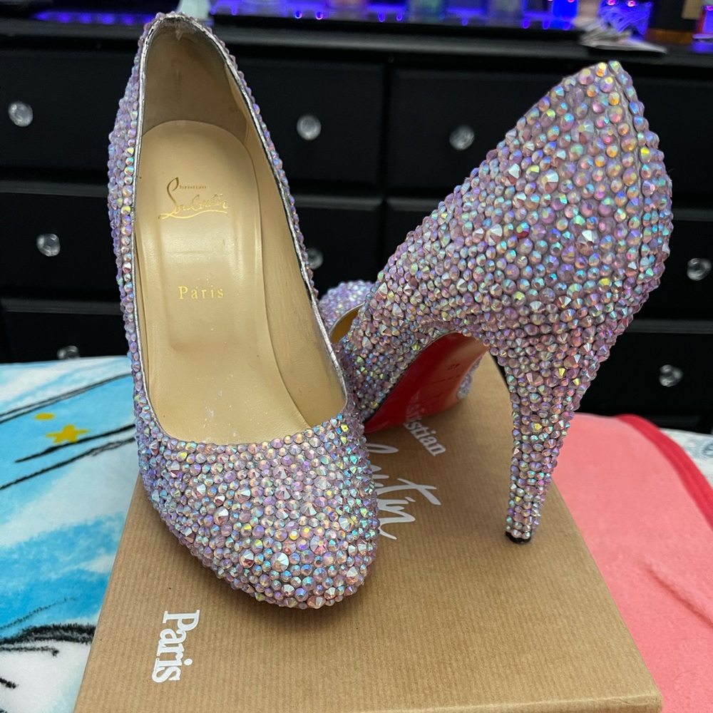 Christian Louboutin AB Strass Ron Ron’s size 42 100mm